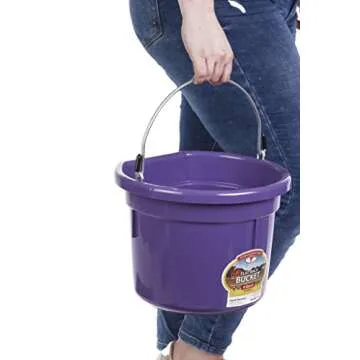Little Giant® Flat Back 8 Quart Plastic Animal Feed Bucket