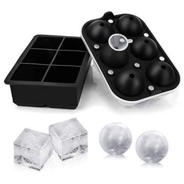 Ticent Ice Cube Trays Ice-Ball-Molds - Perfect for Whiskey Lovers