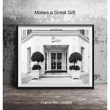 Glam Wall Decor Photo of Christian Dior Store - High Fashion Design Wall Art Picture - Designer Decor - Glamour Art Gift for Women - Designer Fashion Luxury Couture Home Decoration Poster 8x10