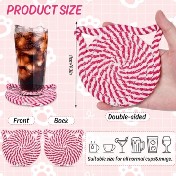 Cat Ear Drink Coasters Set – Fun & Functional Home Decor