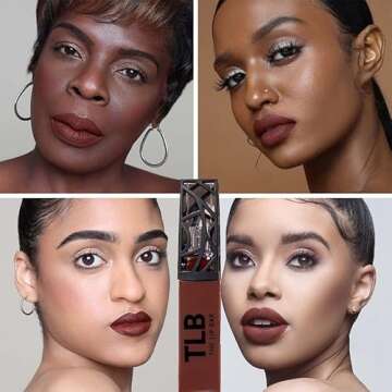 The Lip Bar - Nonstop Liquid Matte Lipstick, Savage (Chocolate Red-Brown) - High Pigment - One Swipe - Long Lasting - Jojoba Oil & Vitamin E - Vegan & Cruelty Free - Makeup & Cosmetics - .24 fl oz