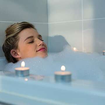 HomeLights Unscented Tealight Candles - 100 Pack, 8hr Smokeless White Votive Candles for Shabbat, Weddings, Home Decor