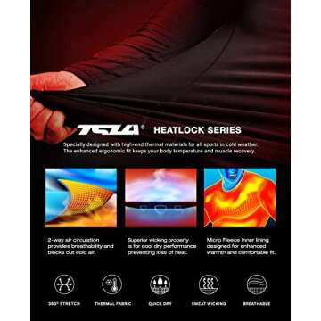 TSLA Men's Thermal Long Sleeve Compression Base Layer