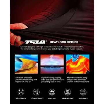 TSLA Men's Thermal Long Sleeve Compression Base Layer