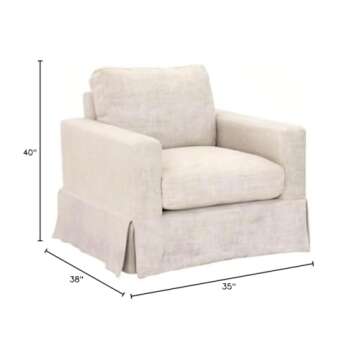 Star International Furniture Essentials Maxwell Fabric Sofa Chair in Beige