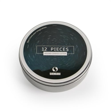 SurgeHai 12 Piece Round Cookie Cutter Set for Baking