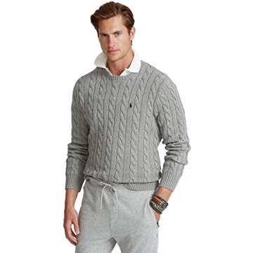 Polo Ralph Lauren Men's Cable Knit Sweater - Lite Grey