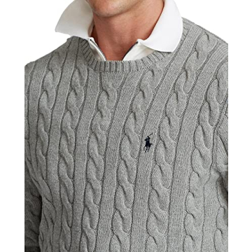 Polo Ralph Lauren Men's Cable Knit Sweater - Lite Grey