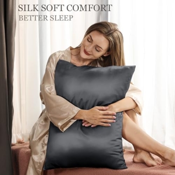 Adubor Silk Pillowcase 100% Mulberry Silk Luxury Comfort