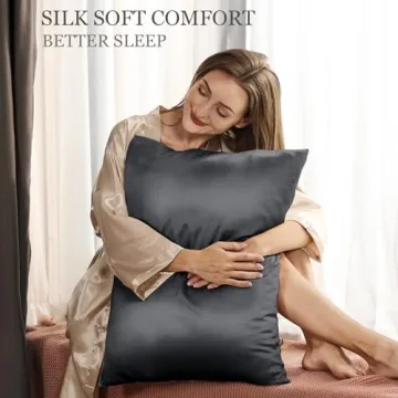 Adubor Silk Pillowcase 100% Mulberry Silk Luxury Comfort