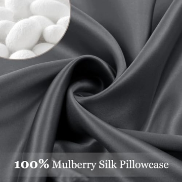 Adubor Silk Pillowcase 100% Mulberry Silk Luxury Comfort