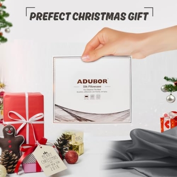 Adubor Silk Pillowcase 100% Mulberry Silk Luxury Comfort