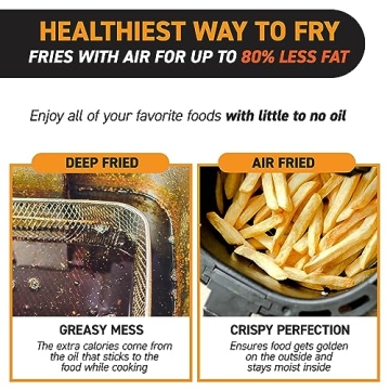 Gourmia 8 Quart Air Fryer with 12 Cooking Presets