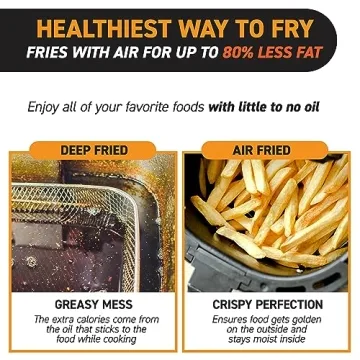 Gourmia 8 Quart Air Fryer with 12 Cooking Presets