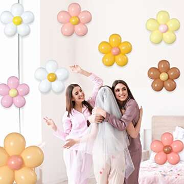 Daisy Flower Balloons DIY Kit for Party Decorations