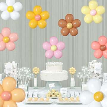 Daisy Flower Balloons DIY Kit for Party Decorations