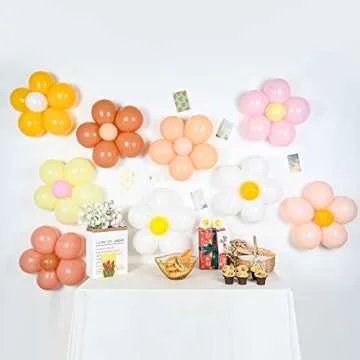 Daisy Flower Balloons DIY Kit for Party Decorations