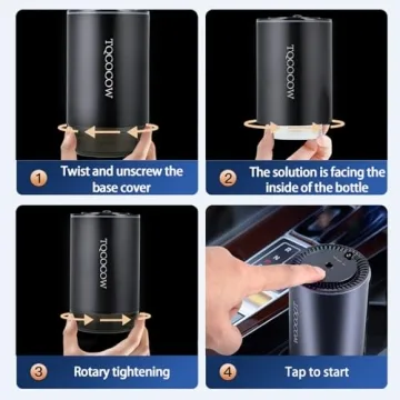 Smart Car Air Freshener,Car Air Freshener Diffuser with Starry Sky Projection and 50ml Perfume, 3 Mode Adjustable Rechargeable Car Aroma Diffuser,Auto On/Off Intelligent Car Diffuser,Cologne1