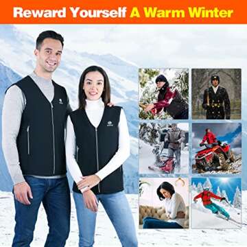 DOACE Upgraded Heated Vest for Men and Women, Smart heated Jacket, Battery Not Include
