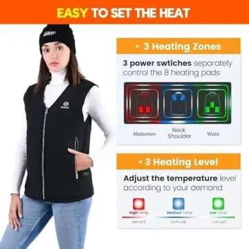 DOACE Upgraded Heated Vest for Men and Women, Smart heated Jacket, Battery Not Include