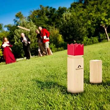 ApudArmis Kubb , Viking Chess Outdoor Clash Toss Yard Game with Carrying Case - Rubber Wooden Backyard Lawn Games Set for Teenagers Adults Family