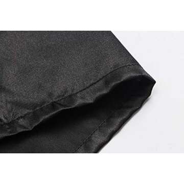 Mignon Cromwell Women's Pure Color Satin Kimono Robe Short Bridesmaids Robe Dressing Gown