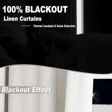 Joywell Cream Ivory 100% Blackout Curtains - Elegant Drapes