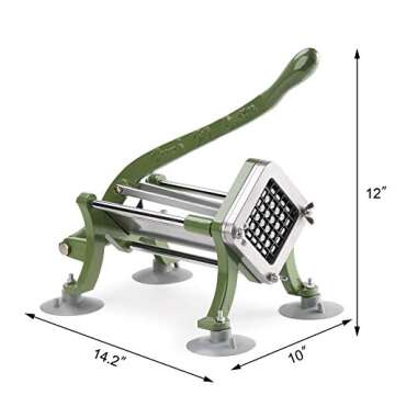 New Star Food Service 42313 Commercial Restaurant French Fry Cutter with Suction Feet, 1/2-Inch