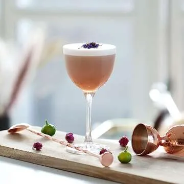 HISTORY COMPANY The Original Nick & Nora Crystal Coupette-Style Glass – Iconic 2-Piece Set of Vintage-Inspired Barware for Craft Cocktails (Gift Box Collection)