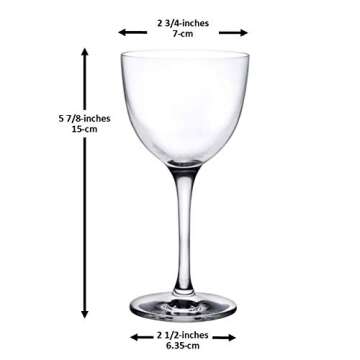 HISTORY COMPANY The Original Nick & Nora Crystal Coupette-Style Glass – Iconic 2-Piece Set of Vintage-Inspired Barware for Craft Cocktails (Gift Box Collection)