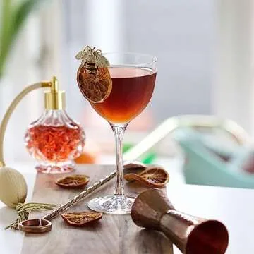 HISTORY COMPANY The Original Nick & Nora Crystal Coupette-Style Glass – Iconic 2-Piece Set of Vintage-Inspired Barware for Craft Cocktails (Gift Box Collection)