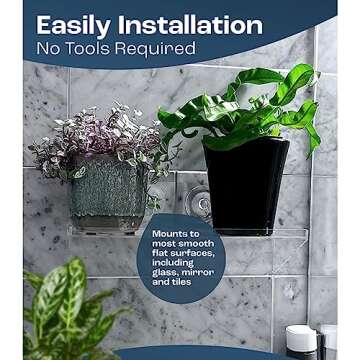 Urban Leaf Window Shelf for Plants, Window Sill Extender for Plants, Bathroom or Kitchen Acrylic Shelving, Declutter Your Spices, Herbs, Toiletries and Plants