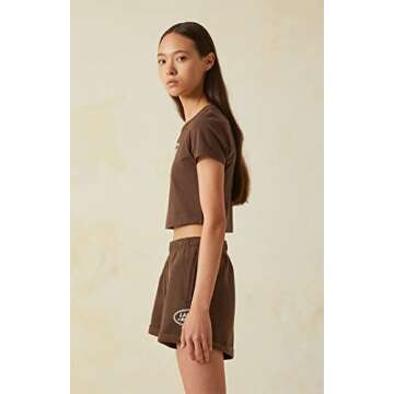 Land Rover Women's Brown Logo Baby T-Shirt Size Medium