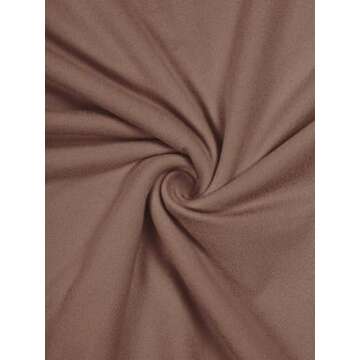 Womens Sexy Square Neck Double Lined Seamless Fitted Shirts Stretchy Long Sleeve Bodysuit Tops Coffee Small