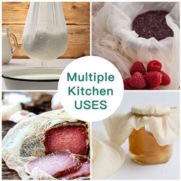 Grade 90 Cheesecloth - 36 Sq Feet, Reusable Cooking Essential