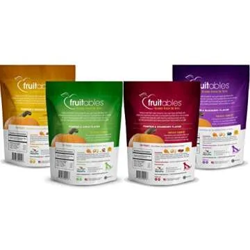 Fruitables Baked Dog Treats Variety Pack of 8 (Pumpkin & Apple, Banana, Blueberry, Cranberry - 7 oz ...