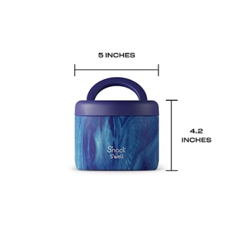 S'nack by S'well Insulated Food Container 24 Oz Azure Forest