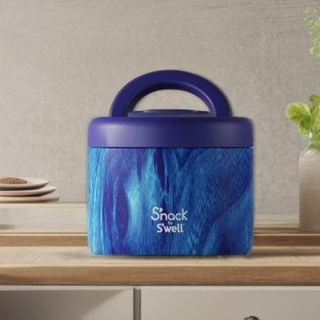 S'nack by S'well Insulated Food Container 24 Oz Azure Forest