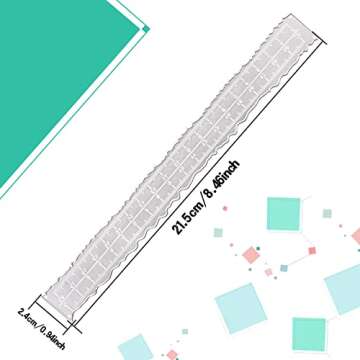 DREMISI 2Pcs 8.4 Inches Irregular Edges Ruler Measuring Embossing Ruler Deckle Edge Ruler Paper Ripp...