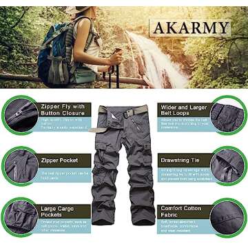 Stylish AKARMY Womens Cargo Pants Perfect for Outdoor Activities