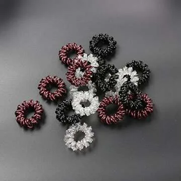 3color Twist Hair Ties No Crease Spiral Hair Tie Hair Coil ties (3color small)