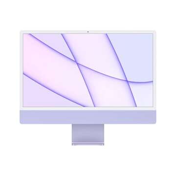 2021 Apple iMac with Apple M1 Chip (24-inch, 8GB RAM, 256GB SSD Storage) (QWERTY English) Purple (Re...