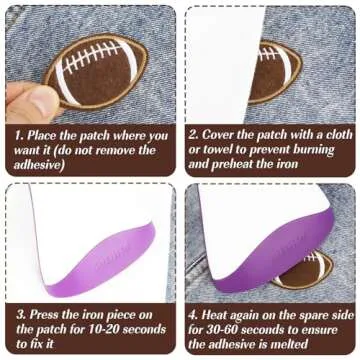 Football Iron On Patches 10 PCS Football Patch Football Embroidered Patches Dark Brown Embroidered Applique Decoration Sewing Patches for Clothes Jeans Jacket Hat Dress DIY Accessories （2.2×1.4 Inch）