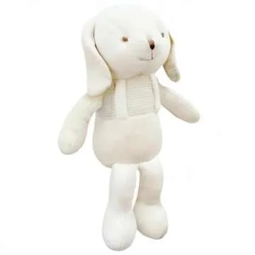 Super Soft Organic Cotton Baby First Friend (Hello! Puppy) Attachment Doll for Baby, Pillow Buddy, Plush Animal Toys, Organic Toys, Stuffed Animal Puppy 12.5 inches, Perfect