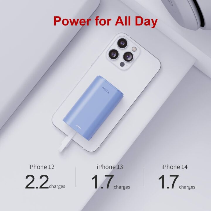 iWALK Portable Charger 9000mAh with Built-in Cable