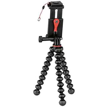 Joby GripTight Smartphone/Action Camera Flexible Tripod Stand Kit, Black/Charcoal, 10 Oz (JB01515)