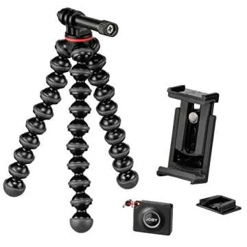 Joby GripTight Smartphone/Action Camera Flexible Tripod Stand Kit, Black/Charcoal, 10 Oz (JB01515)