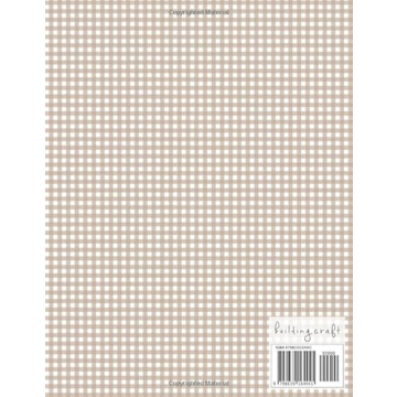 Weekly Planner Schedule Color 01 TAN / BROWN Plaid check pattern: Notes, To Do’s, bullet journal, minimalist design insert, year viewer, habit ... task, Journal, Free year (Tan brown color)