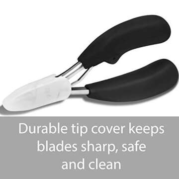 Zizzili Basics Toenail Clippers for Thick or Ingrown Toenail - Large Handle for Easy Grip + Sharp Stainless Steel - Best Nail Clipper & Pedicure Tool for Seniors - Maintain Healthy Nails with Ease