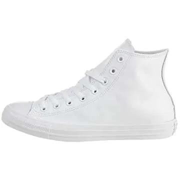 Converse Chuck Taylor All Star Leather Sneakers, White Monochrome, 12.5 US Women/10.5 US Men